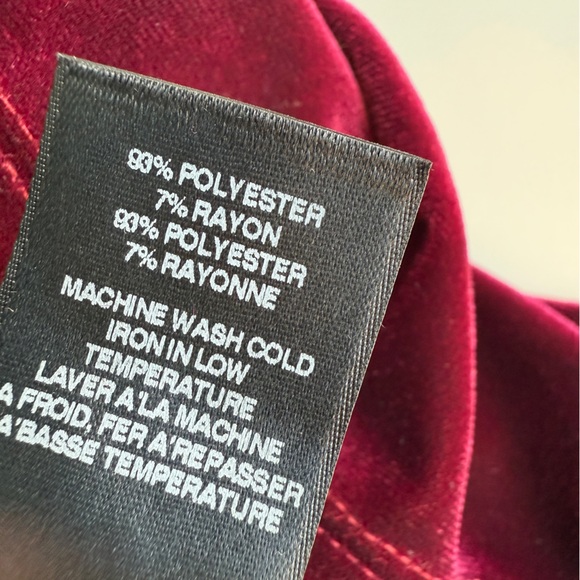 Amadi Anthropologie Amador Greta Velvet Tunic Dress Red Burgundy small - Picture 12 of 15